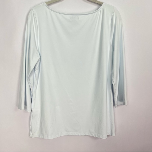 Nordstrom Rack Athletic Performance Material 3/4 Sleeves White Shirt Sz Large - Picture 3 of 7